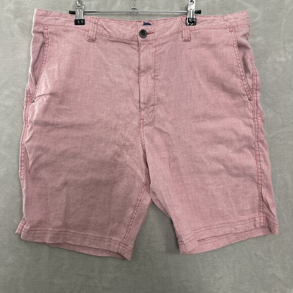 Tommy Bahama Shorts Mens 38 Pink Linen Blend Chino Resort Beach Golf Casual - Picture 1 of 10
